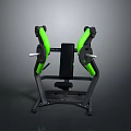 Home Gym Chest Press Machine With Green Black Design And Ergonomic Seat Structure