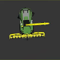 Green Agricultural Silage Harvester With Yellow Cutting Mechanism And Long Arm