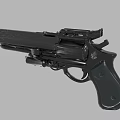 Modern Black Tactical Pistol Featuring Ergonomic Grip And Durable Barrel Design 3d model