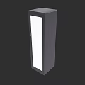 Commercial Vertical Storage Cabinet With Glass Door In Dark Gray For Office