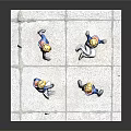 Children Wearing Yellow Helmets And Blue Jackets Playing On White Mat