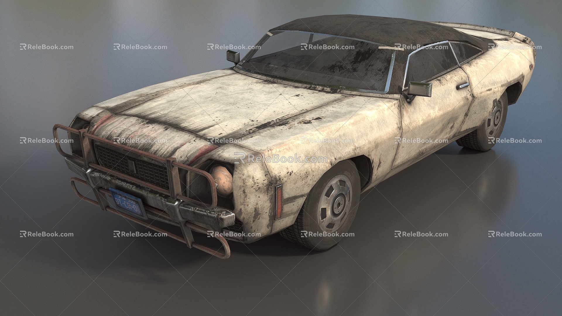 Scrap car broken car broken car abandoned car broken car broken car low face number low model simple model game sub-era film and television level super realistic high precision 3d model