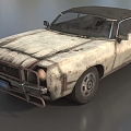 Scrap car broken car broken car abandoned car broken car broken car low face number low model simple model game sub-era film and television level super realistic high precision 3d model