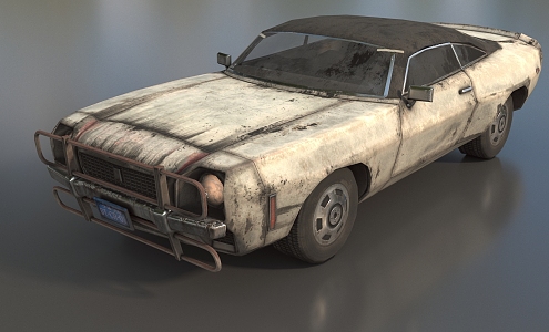 Scrap car broken car broken car abandoned car broken car broken car low face number low model simple model game sub-era film and television level super realistic high precision 3d model