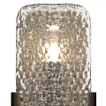 Illuminated Modern Wall Sconces With Textured Glass And Metal Brackets Design