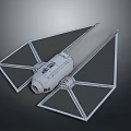 Futuristic Spacecraft Model With Cylindrical Hull And Triangular Wings For Deep Space Exploration 3d model