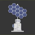 Solar Equipment with Hexagonal Solar Panel Structure Model 027 and White Main Body