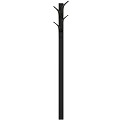 Modern Black Decorative Column With Curved Blades And Sleek Vertical Design