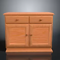 Wooden Storage Cabinet With Two Drawers And Two Doors Simple Design