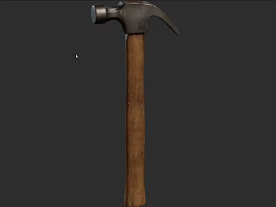 Sturdy Hardware Hammer With Wooden Handle Ideal For Manual Construction Work 3d model
