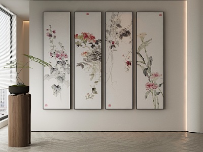 New Chinese Decorative Painting 3d model