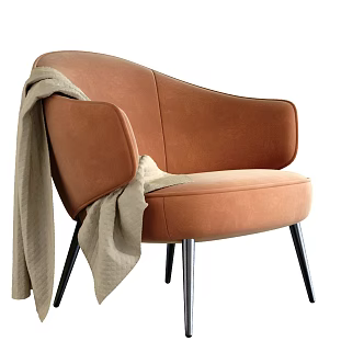 Single sofa modern single chair 3d model