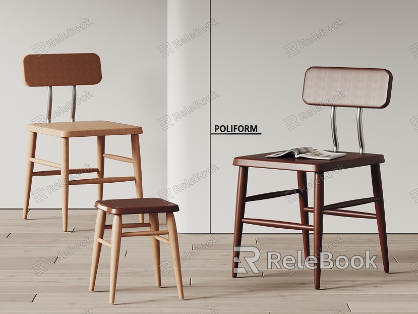 poliform Dining Chair Leisure Chair Stool Books model