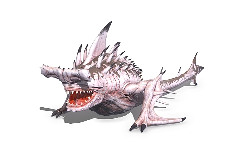 Mutant Creatures Shark Monster Game Character 3d model