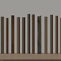 Various Wooden Columns With Diverse Textures For Interior Decor Design Projects 3d model