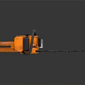 Heavy Duty Orange Chainsaw With Black Handle And Sharp Cutting Chain