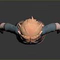 3D Animated Female Character With Blonde Hair Blue Top Pink Vest And Brown Pants