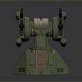 Turret Turntable Railgun Sci-fi Tower Defense Game Tower Defense Sci-fi Turret Game Turret Game Battery 3d model