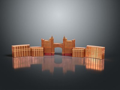 Puerto Rico Gate Ancient Gate San Juan Gatehouse Stone Gatehouse in Puerto Rico 3d model