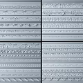 Decorative Cornice Molding With Various Intricate Patterns For Interior Design 3d model