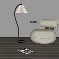 poliform modern single sofa floor lamp 3d model
