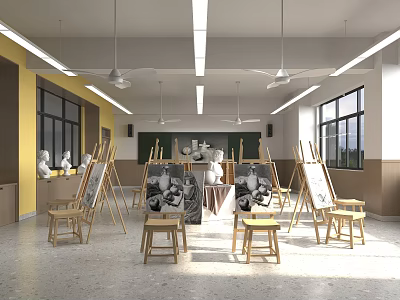 Modern Art Classroom 3d model
