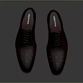 Stylish Men's Leather Dress Shoes With Red Black Gradient And Perforated Details
