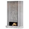 Marble Fireplace Flame 3d model