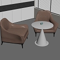 Modern Leisure Tables and Chairs Negotiation Tables and Chairs Dining Tables and Chairs 3d model