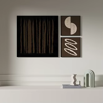 Simple abstract decorative painting 3d model