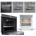 Sleek Modern Black Built in Kitchen Appliances With Oven And Control Panels