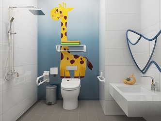 Modern Toilet Children's Toilet Cartoon Toilet 3d model