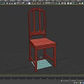 Dark Wooden Single Chair With Vertical Slat Back And Solid Structure