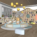 modern reading room sub-reading room library 3d model