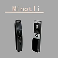 Minotli Smart Door Handles In Black And Silver With Keypad And