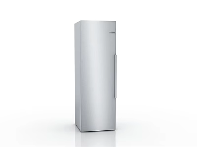 Sleek Modern Silver Upright Refrigerator For Home Kitchen Space 3d model