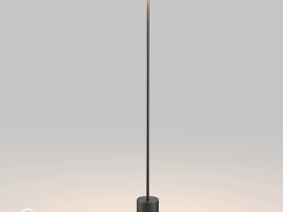 Modern Sleek Floor Lamp With Black Metal Stand And Stable Base 3d model