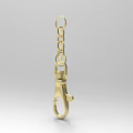 Golden Decorative Ornament Set With Link Chain And Clasp Metal Design