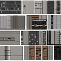 Bookcase Bookshelf Study Cabinet Decorative Cabinet Study Background Wall 3d model