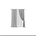 White Sheer Curtains With Flowing Fabric And Elegant Tieback Design