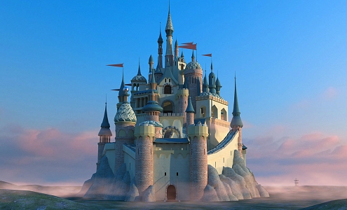 Disney Castle European Castle 3d model