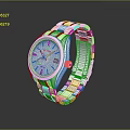 Modern Elegant Silver Watch With Stainless Steel Band And White Dial Shiny Surface