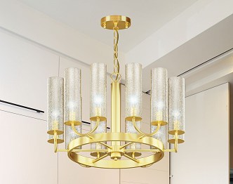 Post-modern chandelier bubble glass 3d model