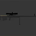 Modern Sniper Rifle With Scope And Tripod Stand For Precision Shooting