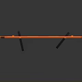 Orange Construction Safety Barrier With Plastic Panels And Stable Support Base
