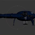 Futuristic Blue Silver Spaceship Model with Circular Hull and Detailed Thrusters for Cosmic Exploration