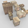 Wooden Boxes Cargo Boxes Cargo Boxes Cargo Boxes Cargo Terminals Cargo Transport Boxes Low Face Number Low Mold Simple Mold Game Video Level Realism 3d model