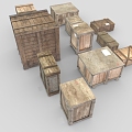 Wooden Boxes Cargo Boxes Cargo Boxes Cargo Boxes Cargo Terminals Cargo Transport Boxes Low Face Number Low Mold Simple Mold Game Video Level Realism 3d model