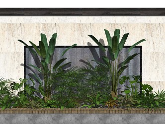 Modern landscape sketch landscape wall landscape sketch landscape plants 3d model