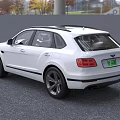 White Bentley Luxury SUV Featuring Elegant Exterior Design And Distinctive Front Grille